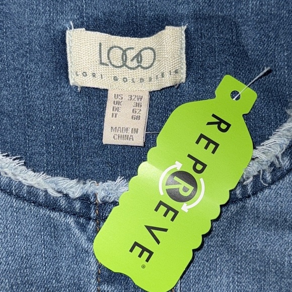 LOGO by Lori Goldstein Lea Denim Jacket with Frayed Edges - Picture 7 of 13